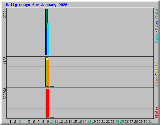 Daily usage for January 2026