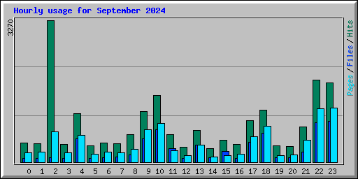 Hourly usage for September 2024