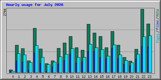 Hourly usage for July 2026